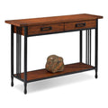 Industrial Wood Console Table with 2 Drawers and Storage Shelf Q154444