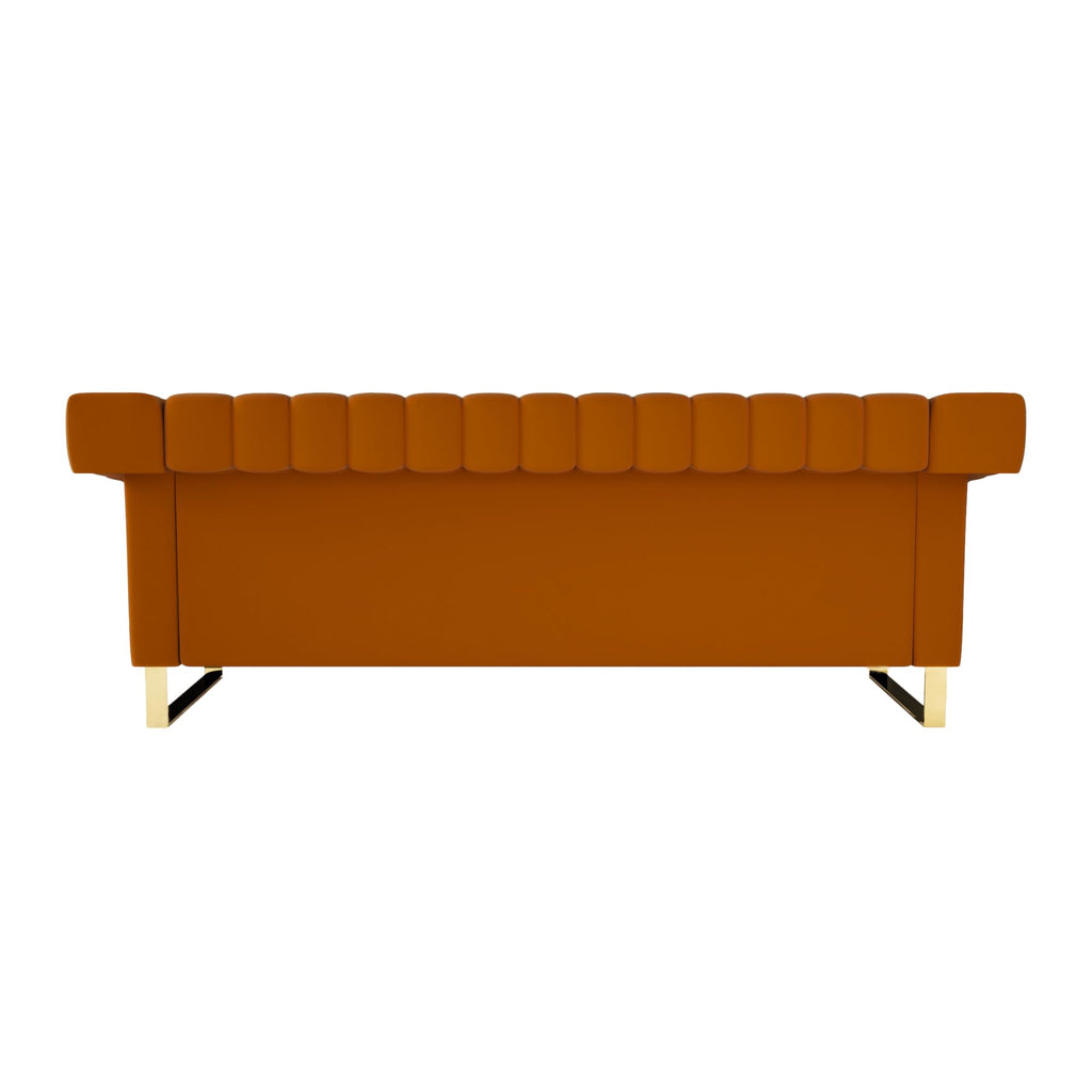 Channel Tufted Velvet Sofa J670394