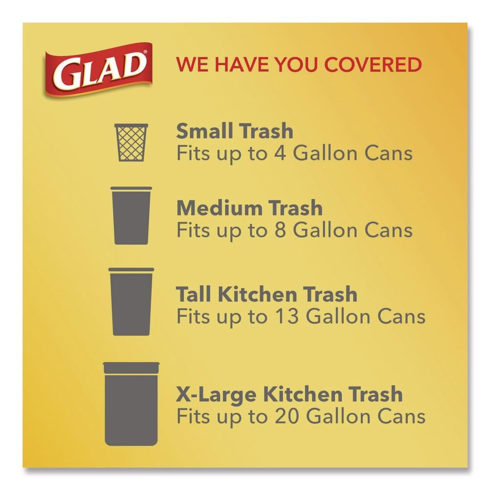 Small Quick-Tie Trash Bags, 4 gal, 0.5 mil, White D4842