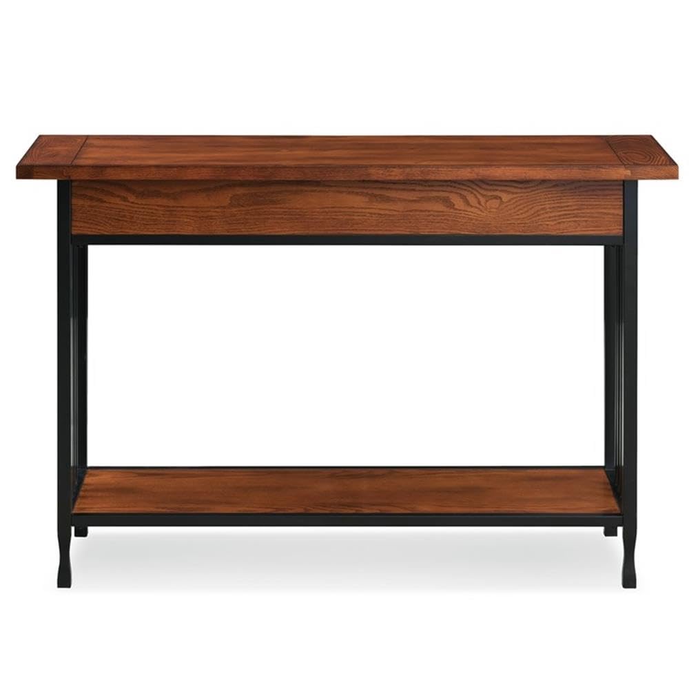 Industrial Wood Console Table with 2 Drawers and Storage Shelf Q154444