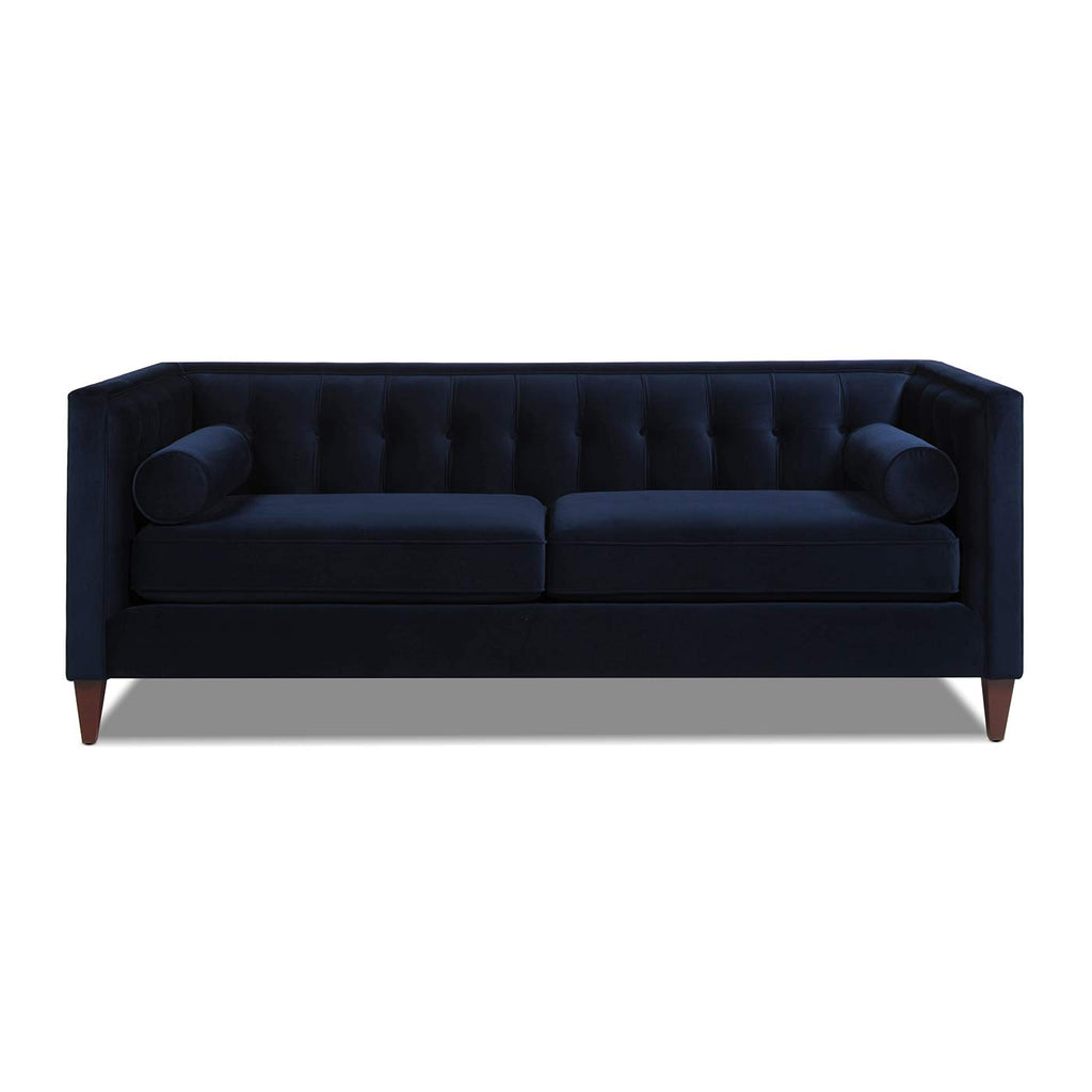 Dark Navy Blue Performance Velvet Tufted Sofa I873080