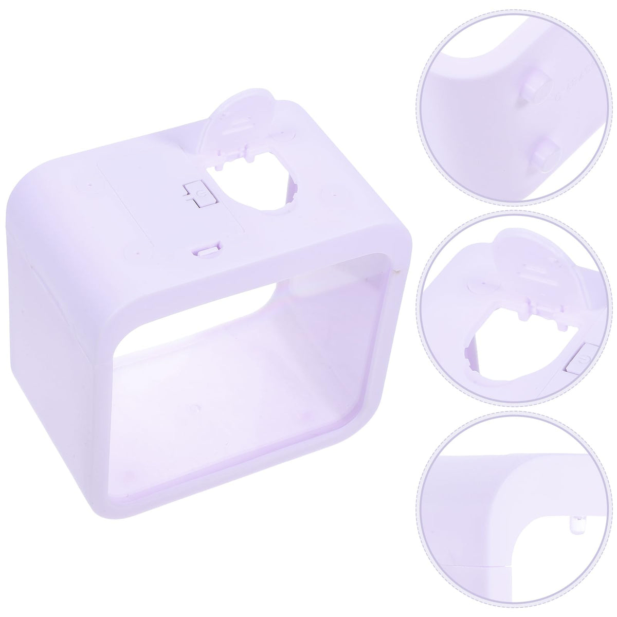Mini Betta Fish Tank with LED Light Portable Plastic Desktop Aquarium Cube J56953