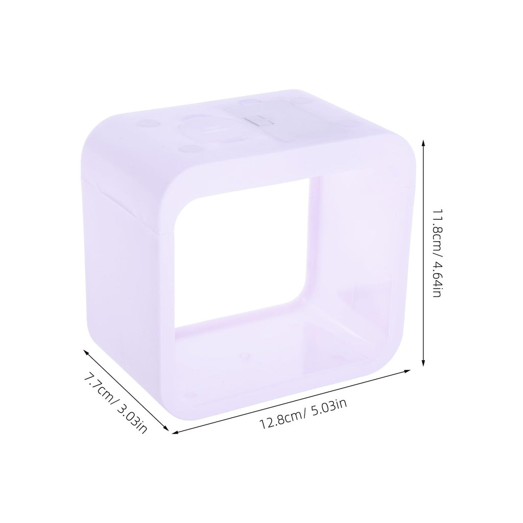Mini Betta Fish Tank with LED Light Portable Plastic Desktop Aquarium Cube J56953