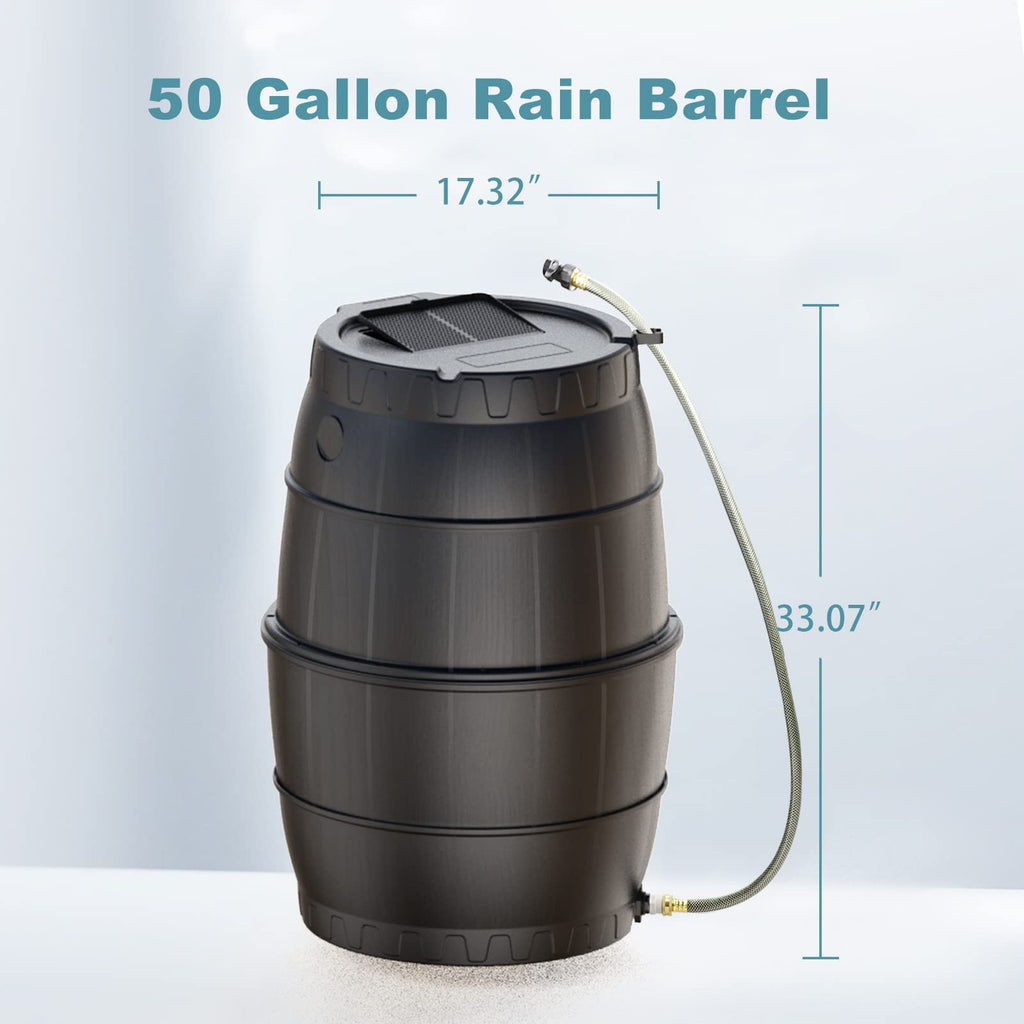 50 Gallon BPA Free Rainwater Collection Barrel with Water Diverter F62147