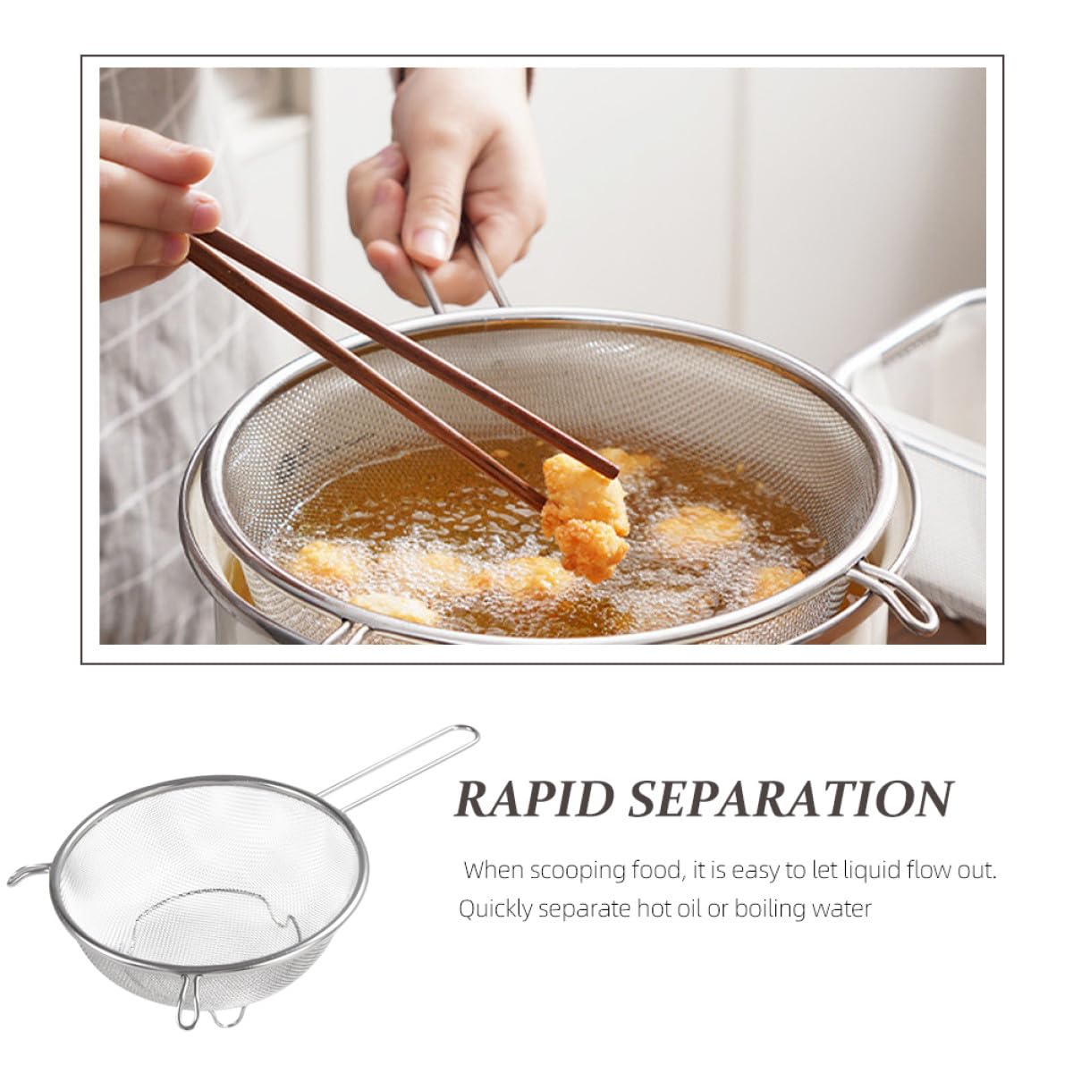 Stainless Steel Fine Mesh Skimmer Spoon M86439