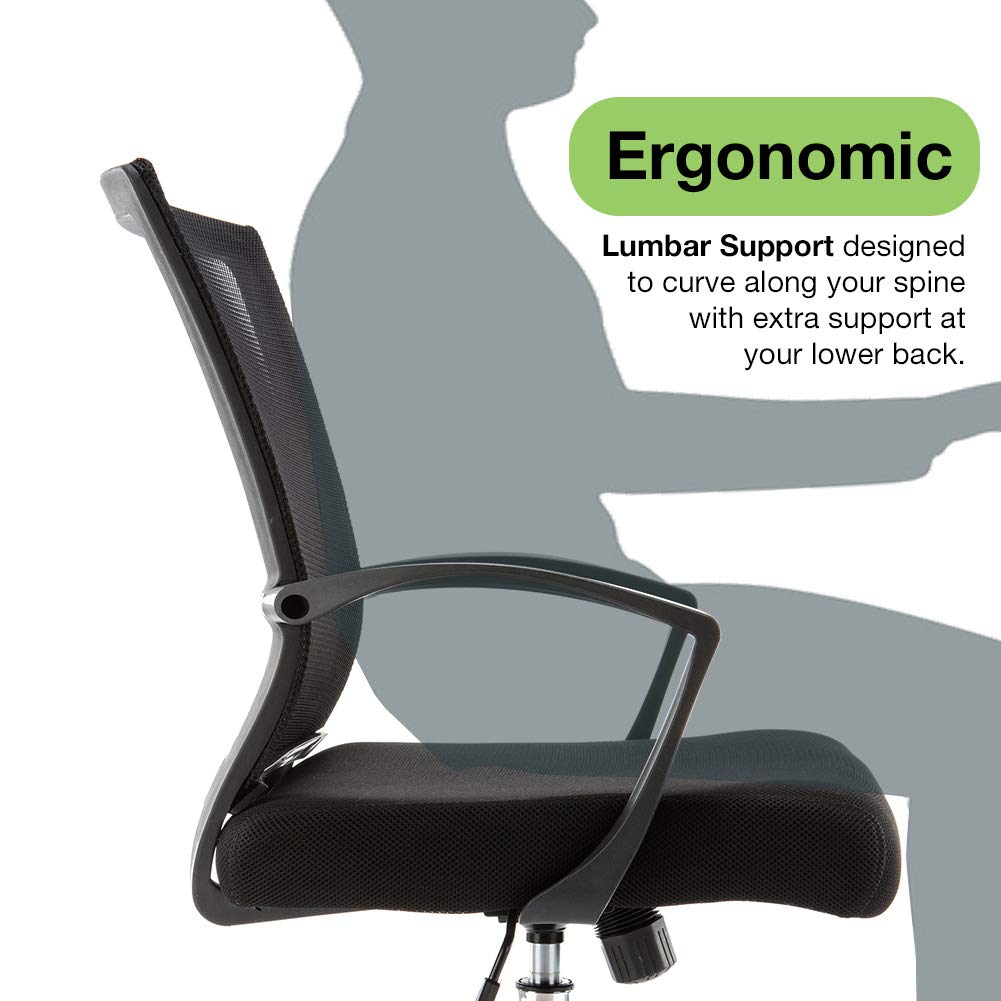 Black Blue Ergonomic Mesh Office Chair F281543