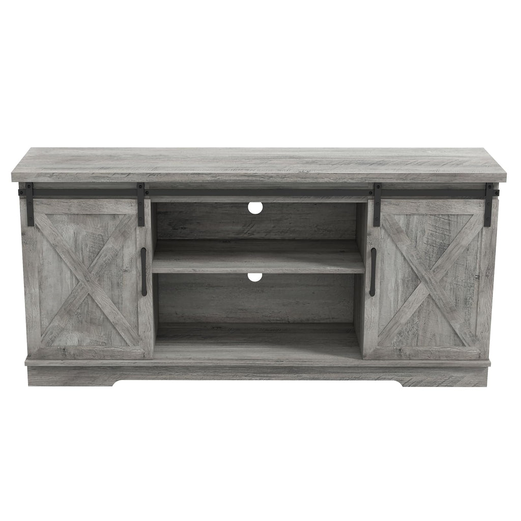 65 Inch TV Stand with Sliding Barn Doors C640492