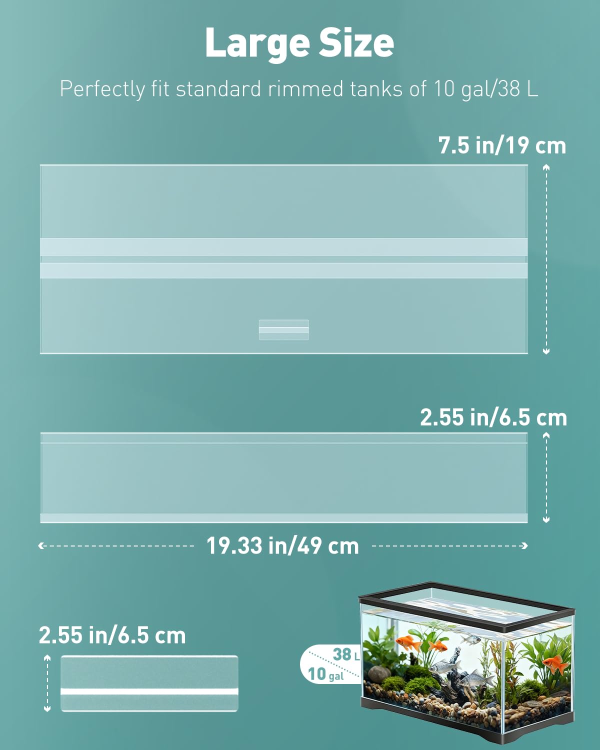 10 Gallon Clear Polycarbonate Aquarium Lid R520429