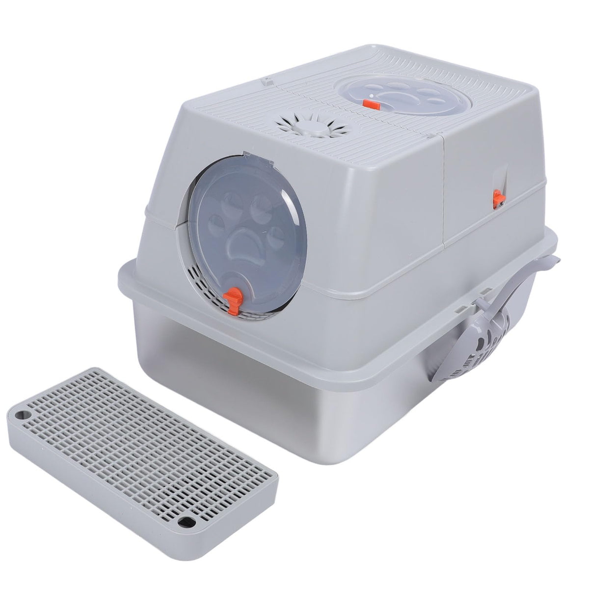 Enclosed Stainless Steel Extra Large Cat Litter Box J412