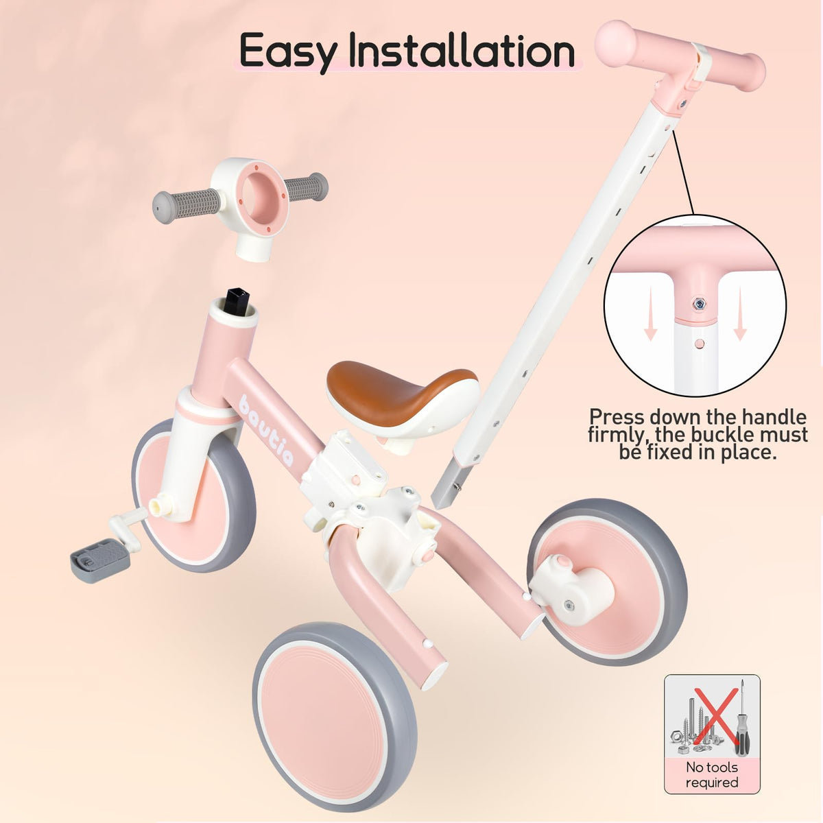 5 in 1 Toddler Bike with Push Handle A1307
