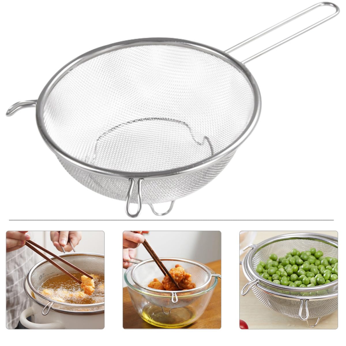 Stainless Steel Fine Mesh Skimmer Spoon M86439
