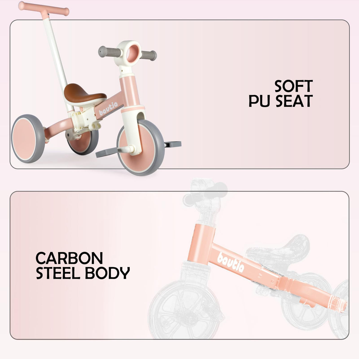 5 in 1 Toddler Bike with Push Handle A1307