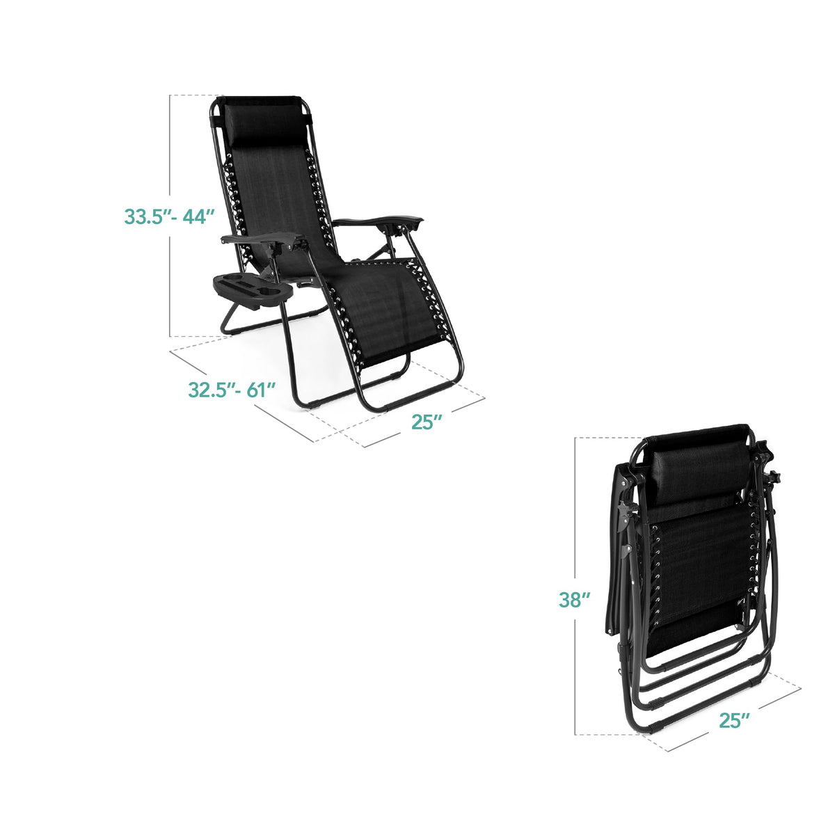 Zero Gravity Chair Recliner Black L8427