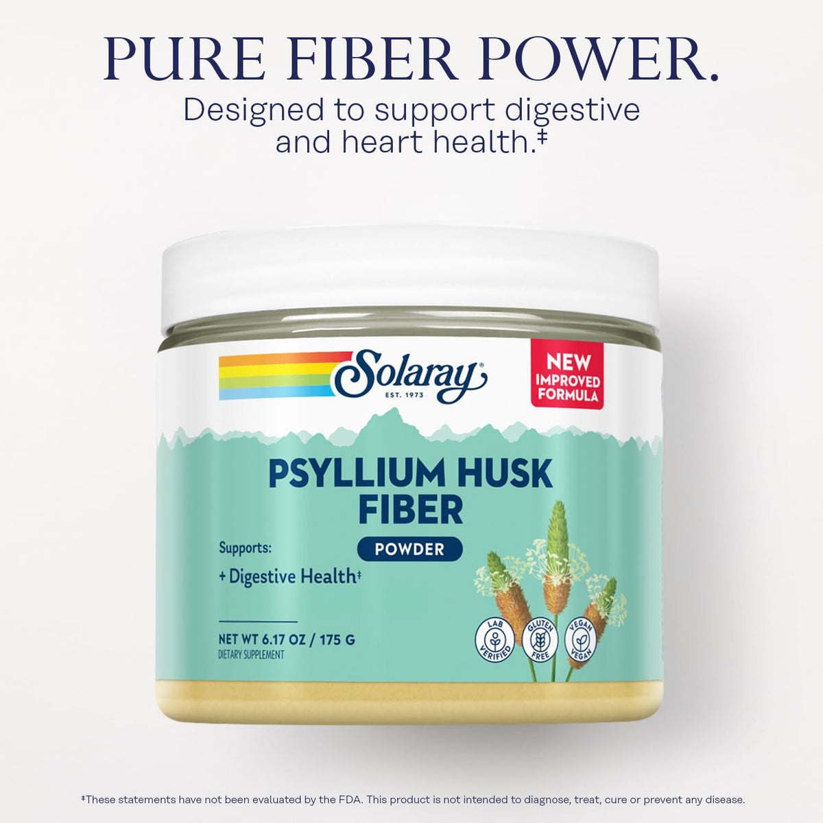 Psyllium Husk Powder Fiber Supplement 6.17 OZ B64600