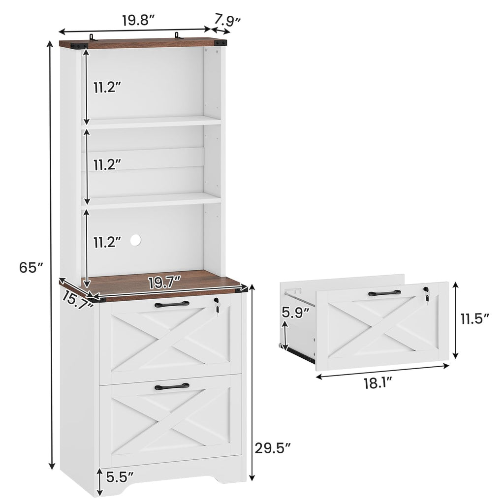 2 Drawer File Cabinet with Lock S87275