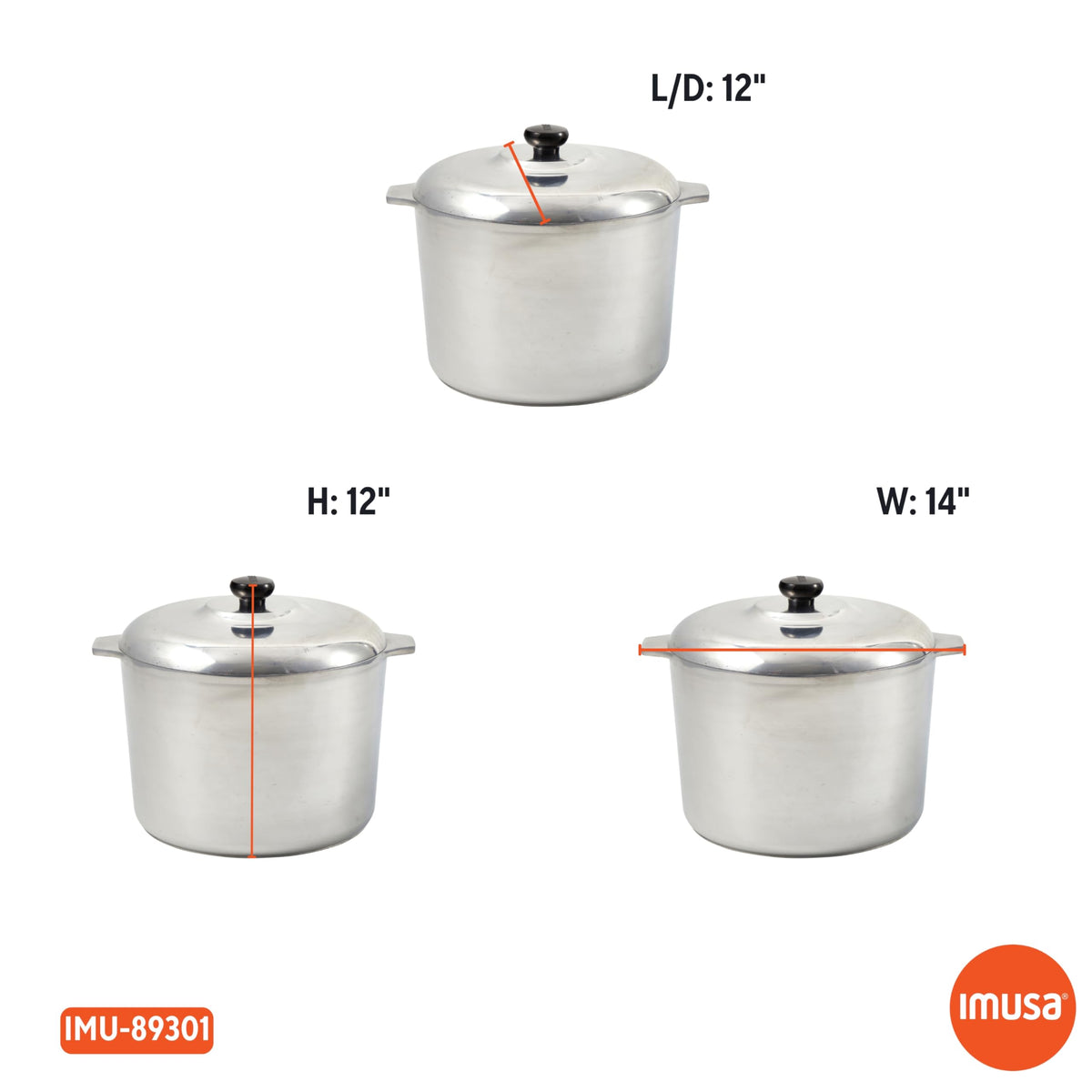 Heavy Duty Aluminum Stock Pot 14 Quart N760694