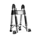 Telescoping Ladder with Locking Mechanism, Heavy Duty Aluminum 330 lbs B576367