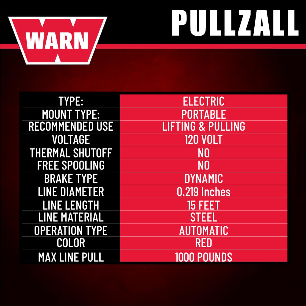120V AC Electric Winch with 1/2 Ton Capacity W714
