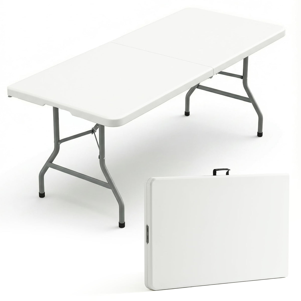 6 Foot Foldable Table with Handle & Steel Legs F436