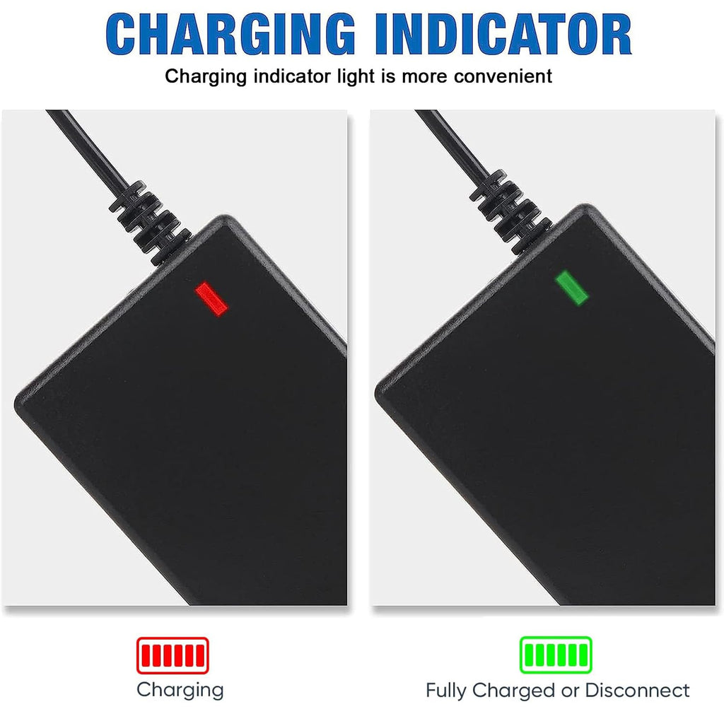 42V 2A Charger for 36V Lithium Battery, 5.5mm x 2.5mm and 8mm 3 Prong Connector N845