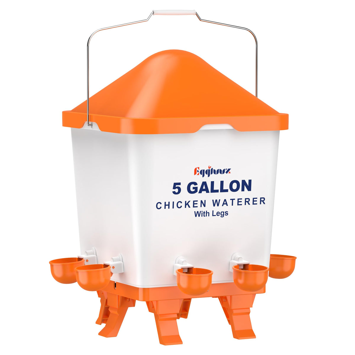 5 Gallons Chicken Waterer Bucket with Cups and Adjustable Legs G827
