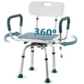 Heavy Duty Swivel Shower Chair with Arms and Back T155992