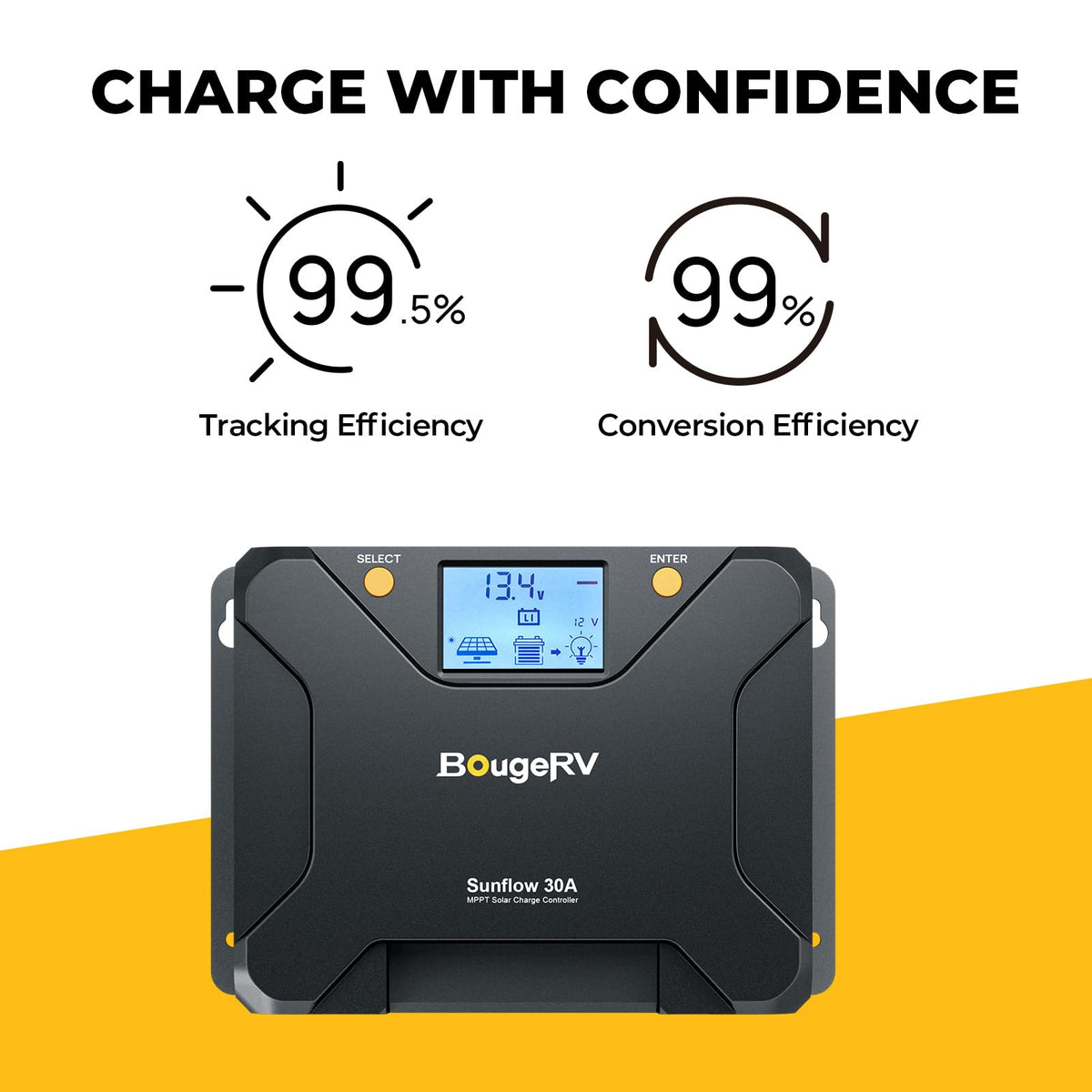 30A MPPT Solar Charge Controller with APP Control K750