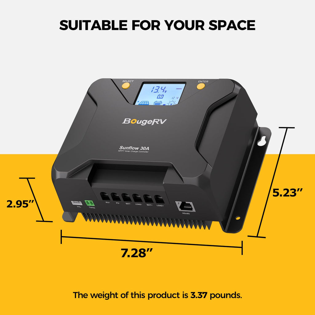 30A MPPT Solar Charge Controller with APP Control K750