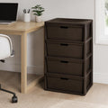 Brown 4 Drawer Plastic Dresser P1368
