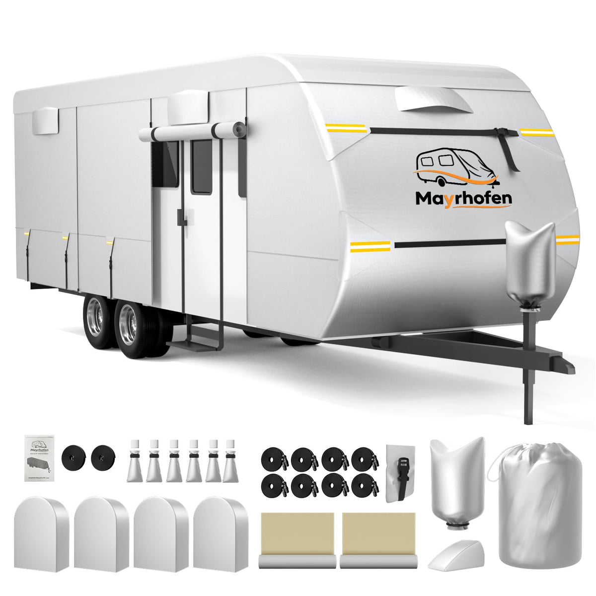 600D Oxford Fabric 22-24ft Travel Trailer Cover K9472