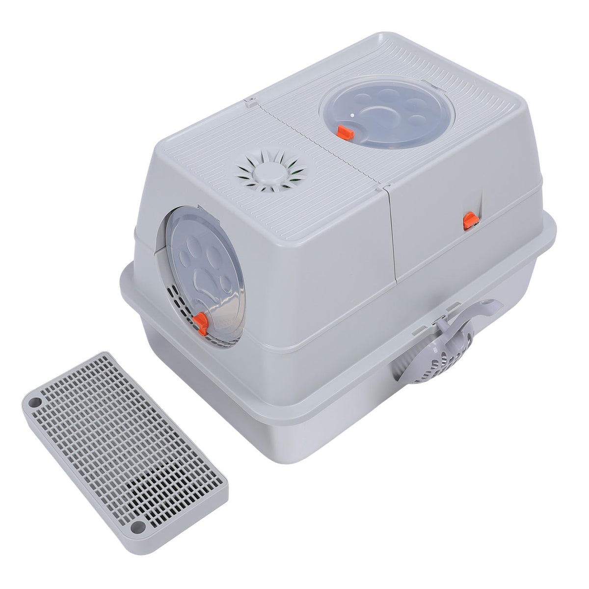 Enclosed Stainless Steel Extra Large Cat Litter Box J412