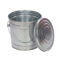 6 Gal Galvanized Steel Locking Lid Trash Can R3038