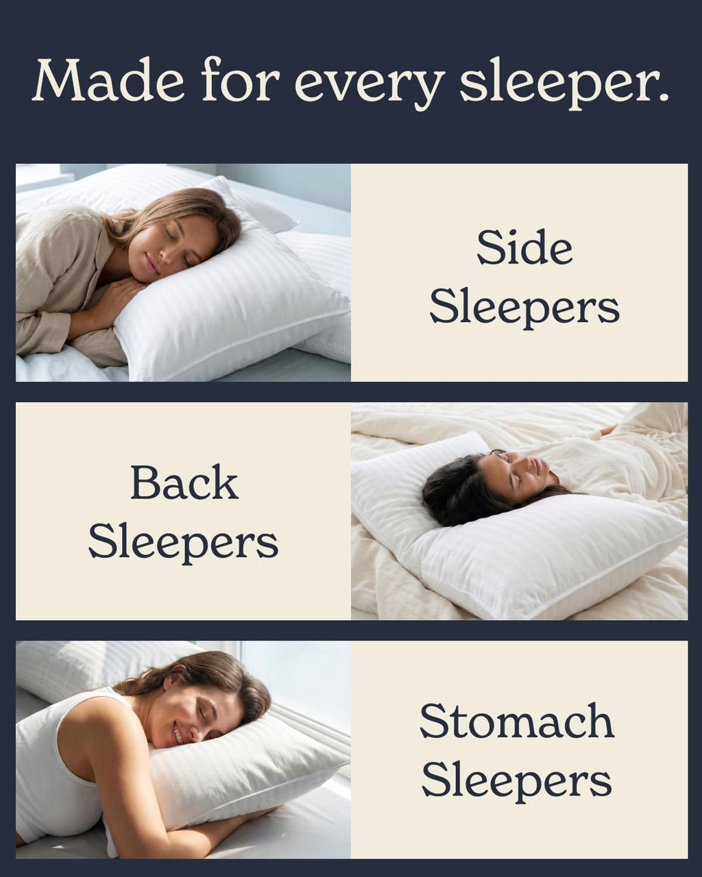 Standard/Queen Size Set of 2 Bed Pillows A2171