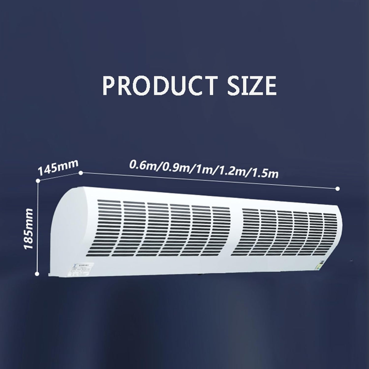 Wall-Mounted Air Curtain with Remote Control, 150cm/60in B4542