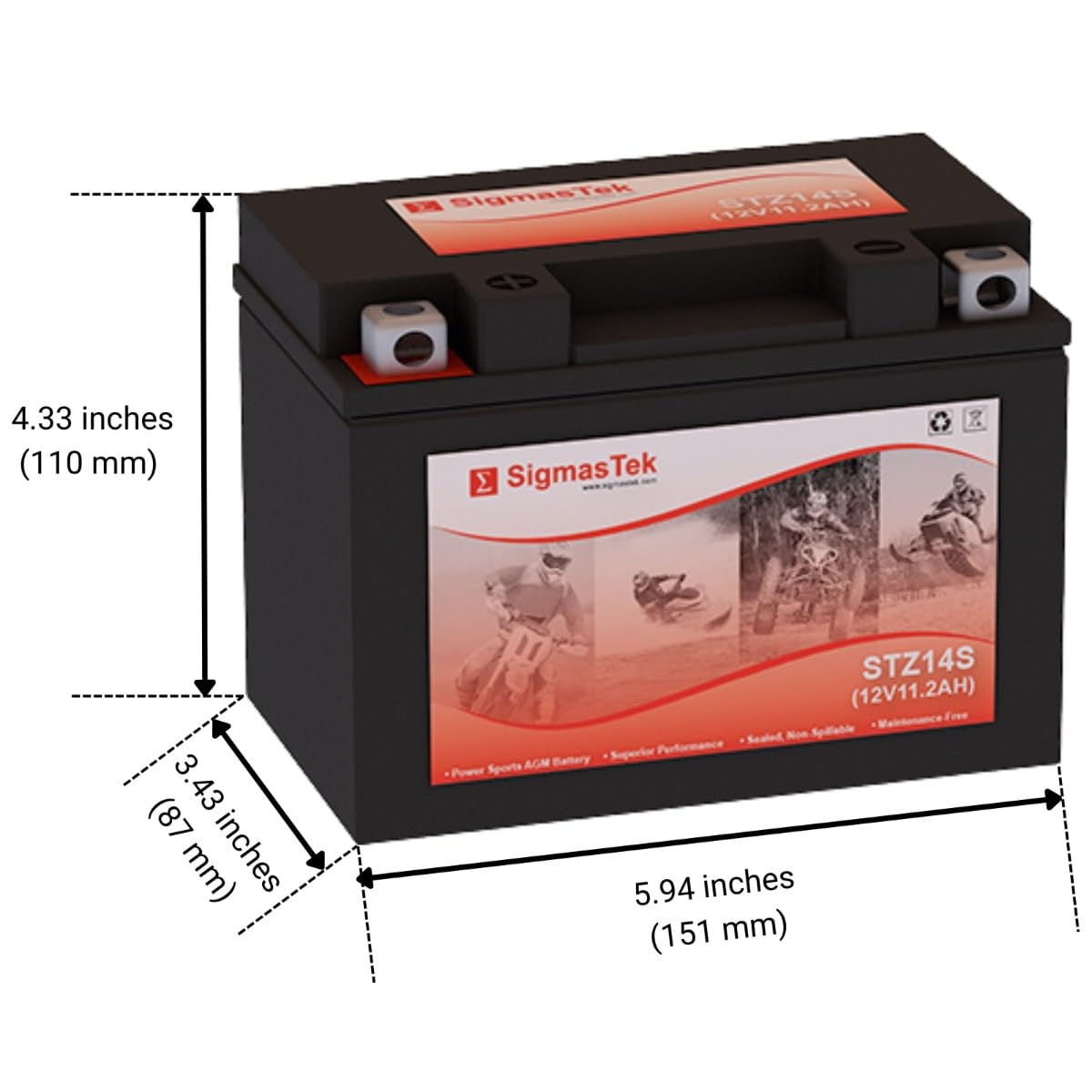 SLA Motorcycle Battery T368400
