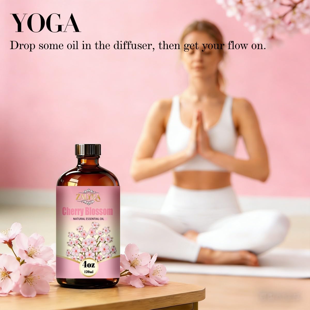 Cherry Blossom & Lavender Essential Oil 4 Fl Oz + 0.33 Fl Oz E593204