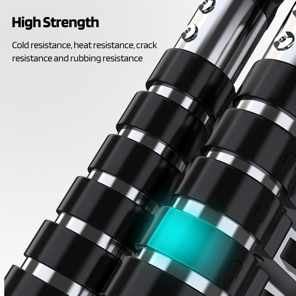 Telescoping Ladder with Locking Mechanism, Heavy Duty Aluminum 330 lbs B576367