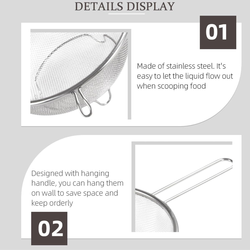 Stainless Steel Fine Mesh Skimmer Spoon M86439