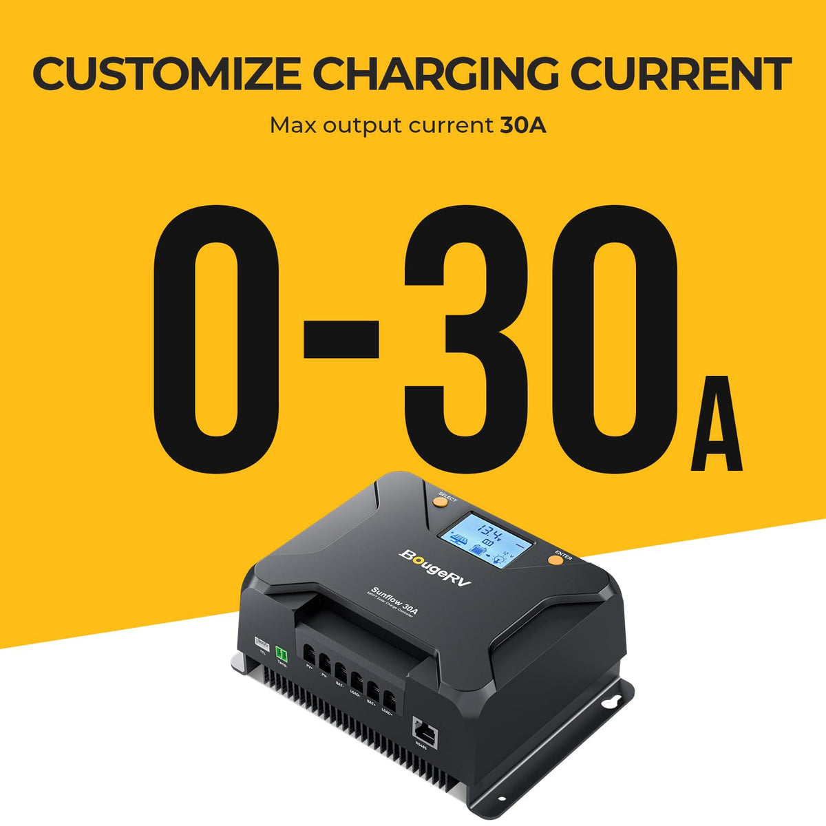 30A MPPT Solar Charge Controller with APP Control K750