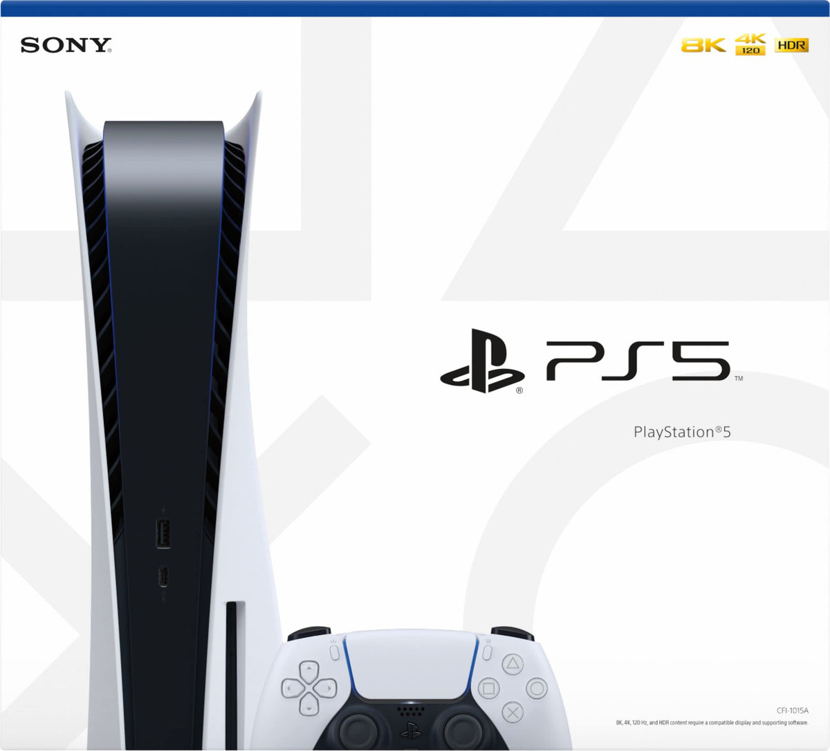 Disc Version Console 4K-TV Gaming 120Hz 8K Output 16GB GDDR6 825GB SSD WiFi 6 Bluetooth 5.1 Q893236