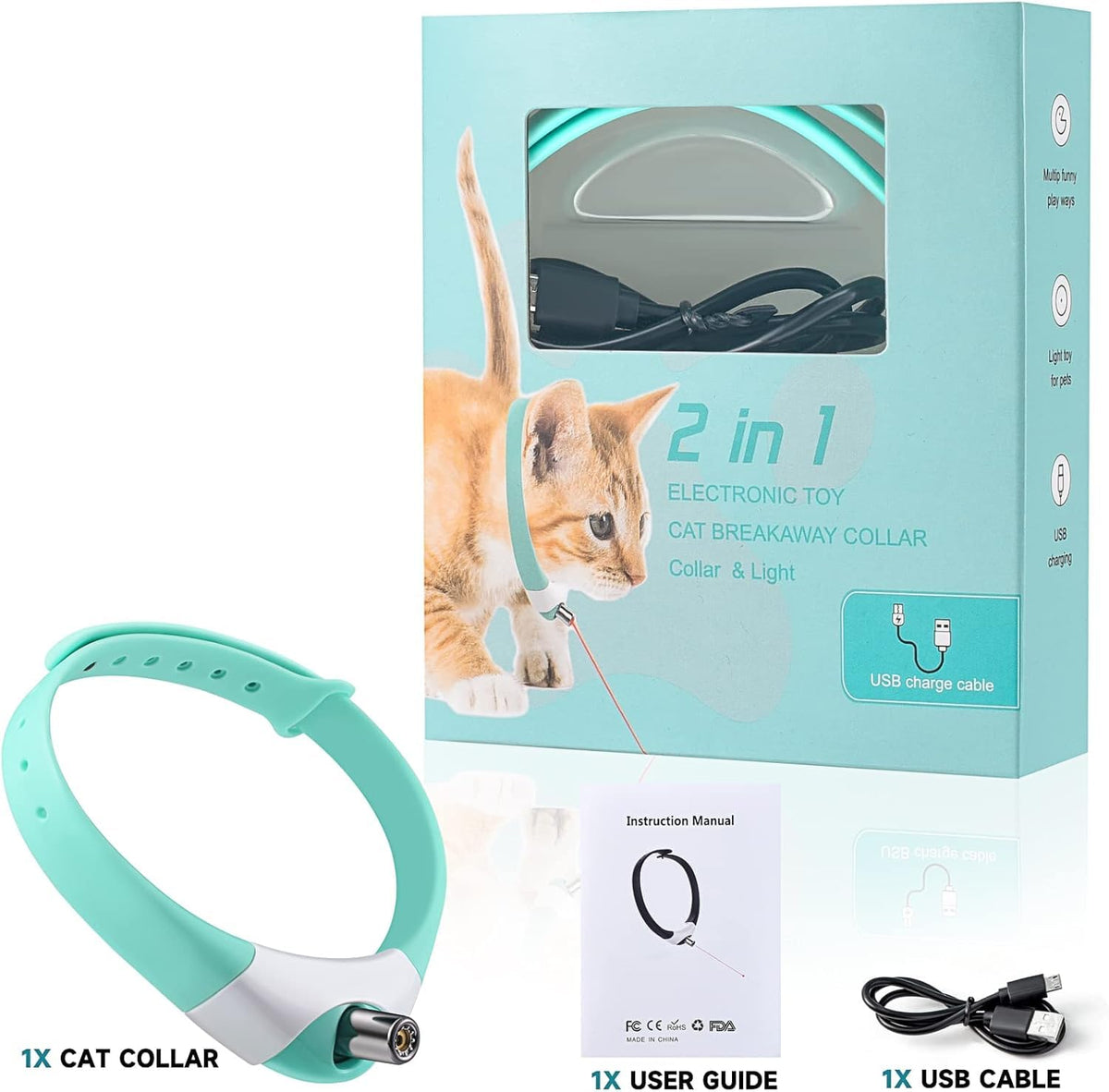 Rechargeable Laser Cat Toy Collar H66552