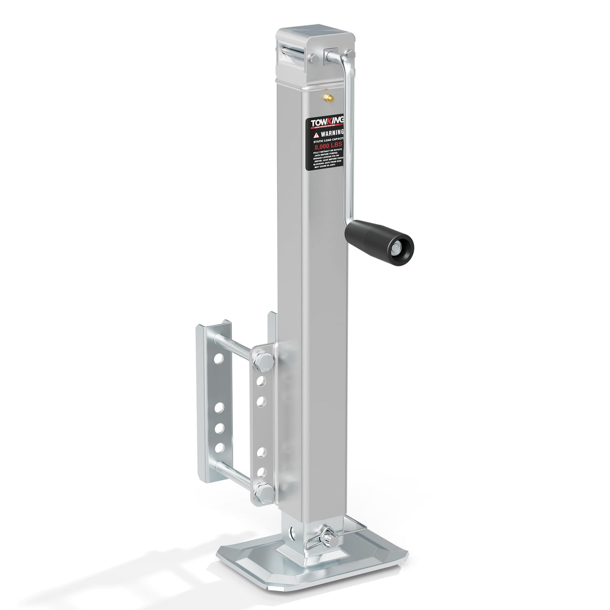Square Trailer Jack, 15" Lift, Heavy Duty Swivel O391102