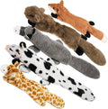 5 PCS Crinkle Plush Dog Squeaky Toys V4533