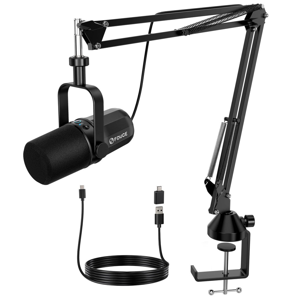 USB/XLR Dynamic Microphone Kit with Boom Arm G106