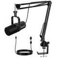 USB/XLR Dynamic Microphone Kit with Boom Arm G106