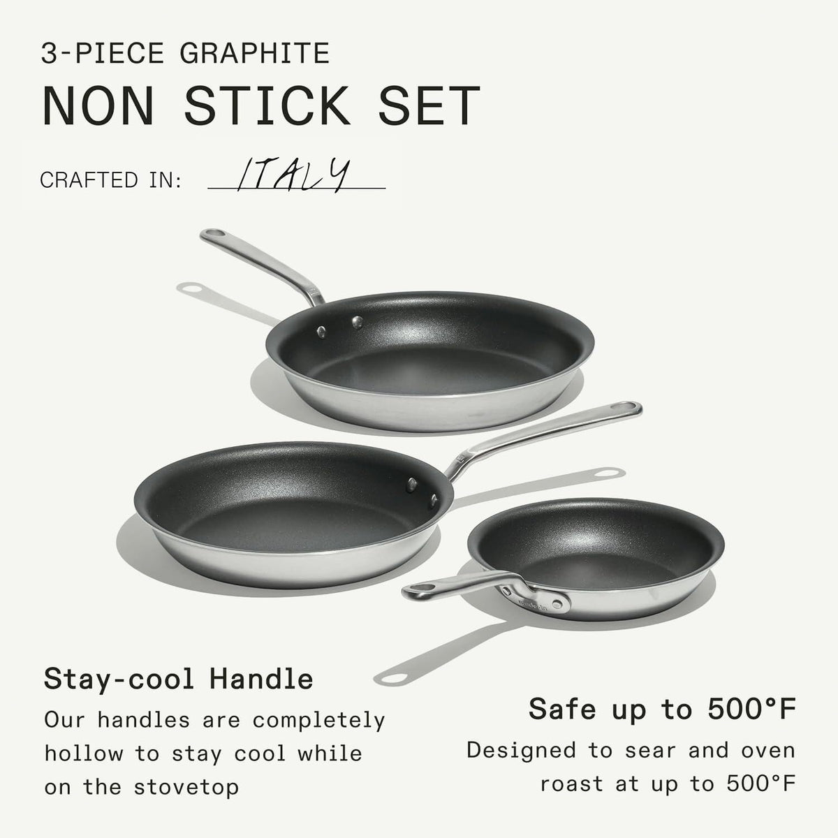 Non Stick 3 Piece Frying Pan Set T6202