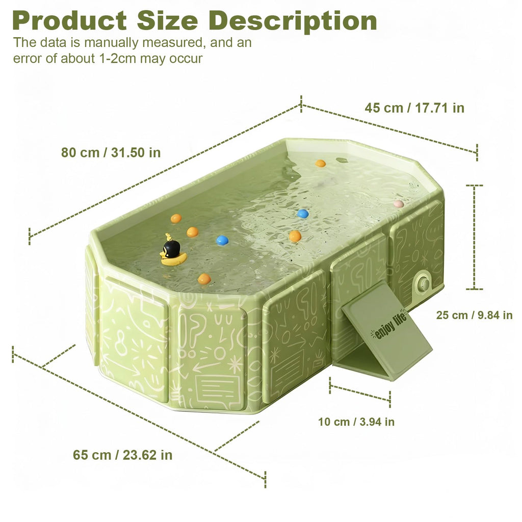 Foldable Dog Bathtub with Side Drain Plug A64038