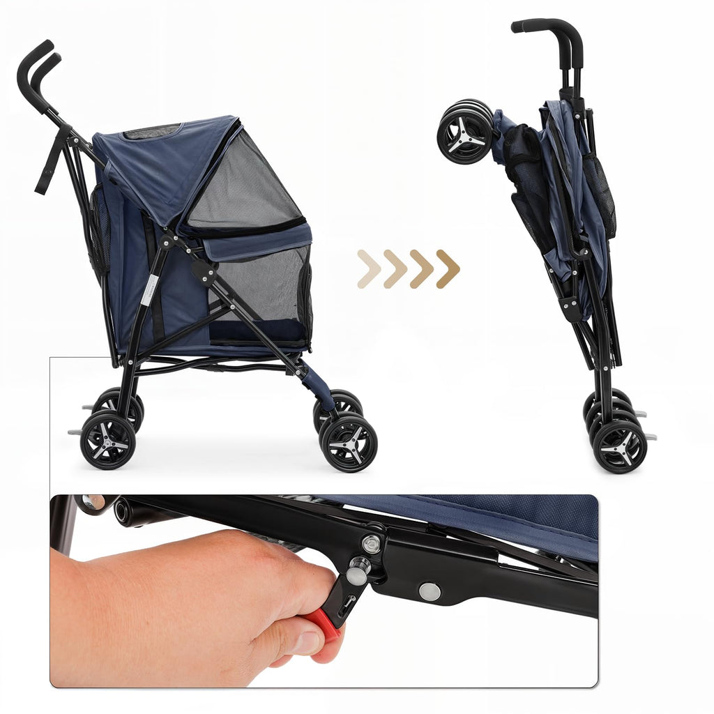 Navy Blue Pet Stroller Z594