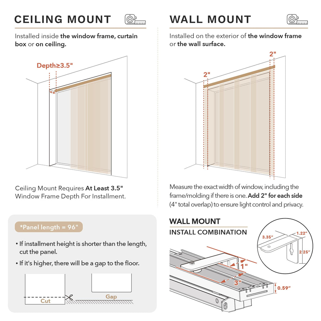 Natural Woven Light Filtering Panel Track Blinds R6923