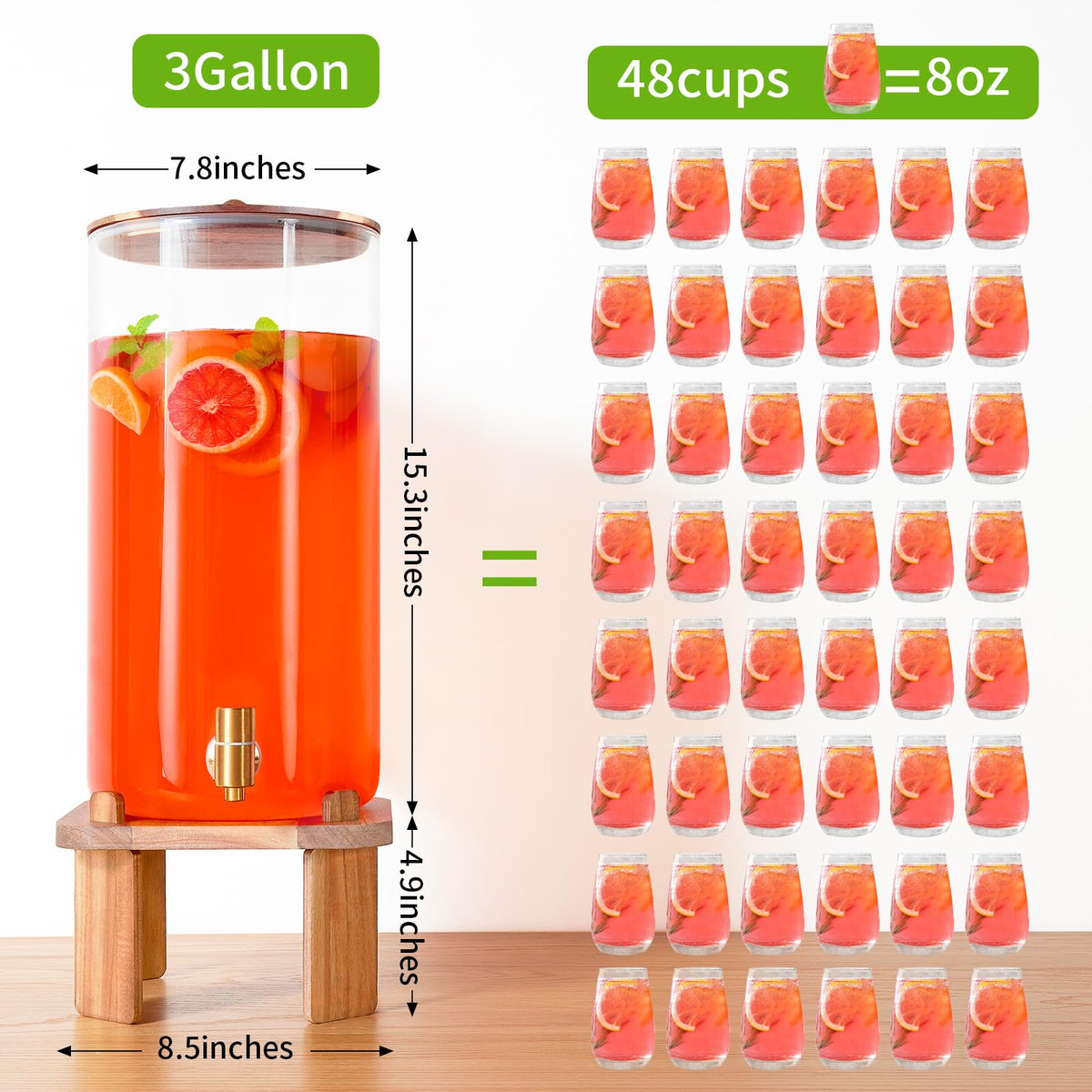 3 Gallon Drink Dispenser with Stand C685